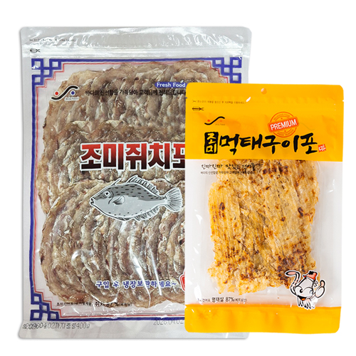 조미쥐치포400g+조미먹태구이포100g