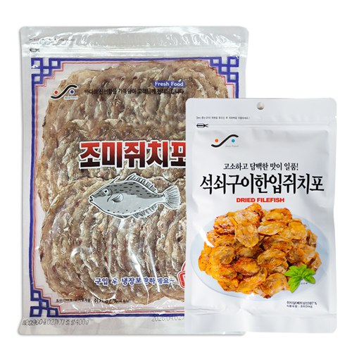 조미쥐치포400g+석쇠구이한입쥐치포100g